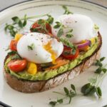 Avocado Toast with Poached Eggs and Veggies