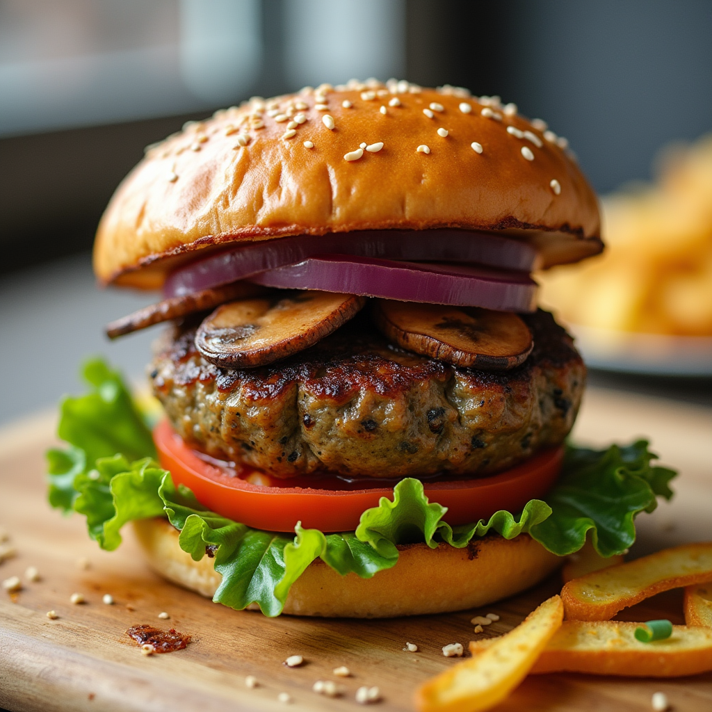 Umami Mushroom Veggie Burger