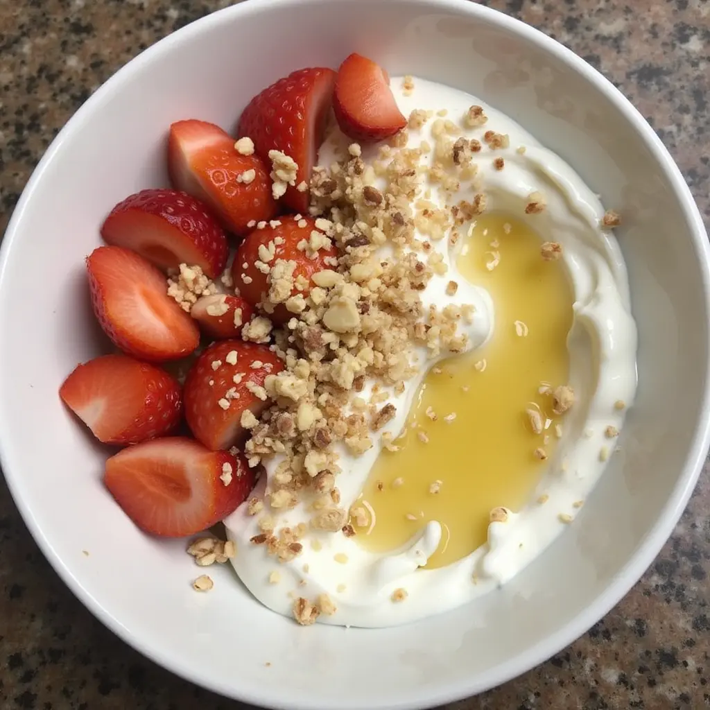 Greek Yogurt with Honey, Nuts, and Fresh Fruit