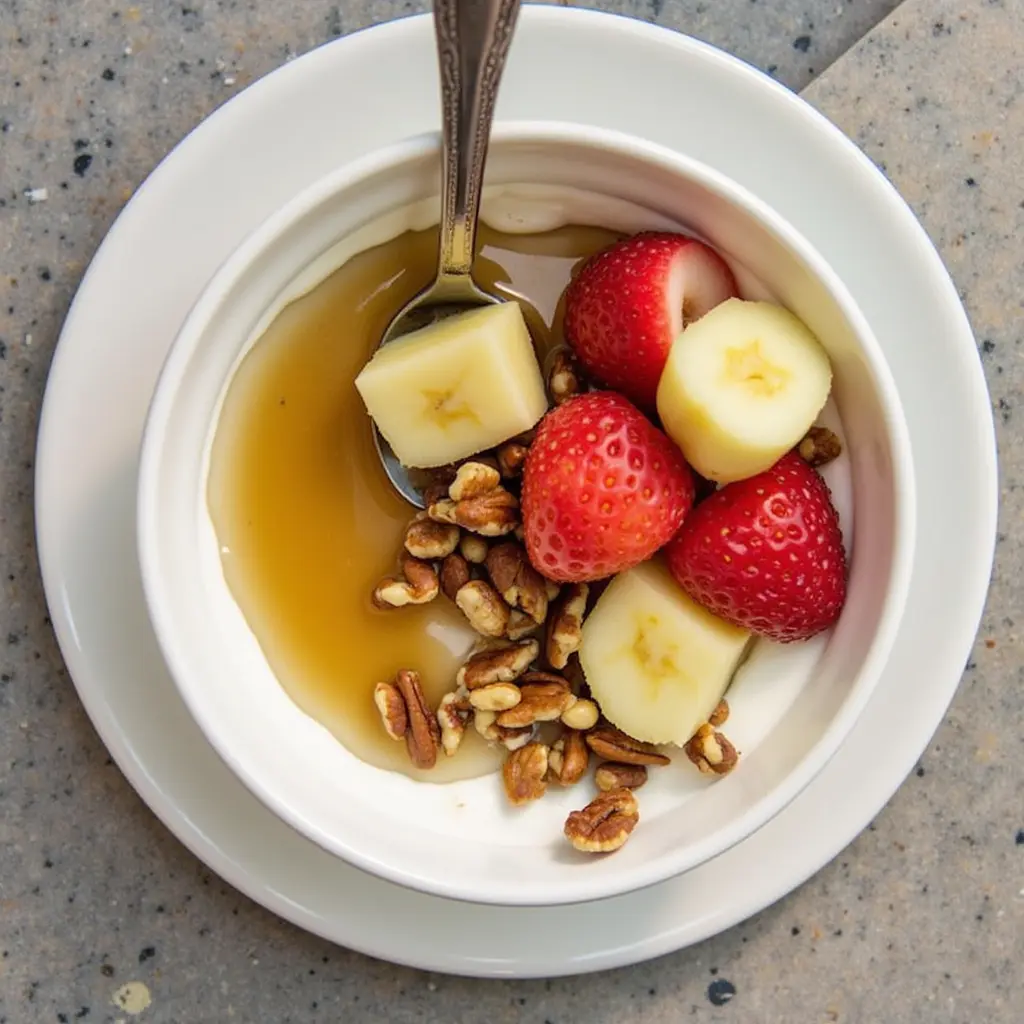 Greek Yogurt with Honey, Nuts, and Fresh Fruit