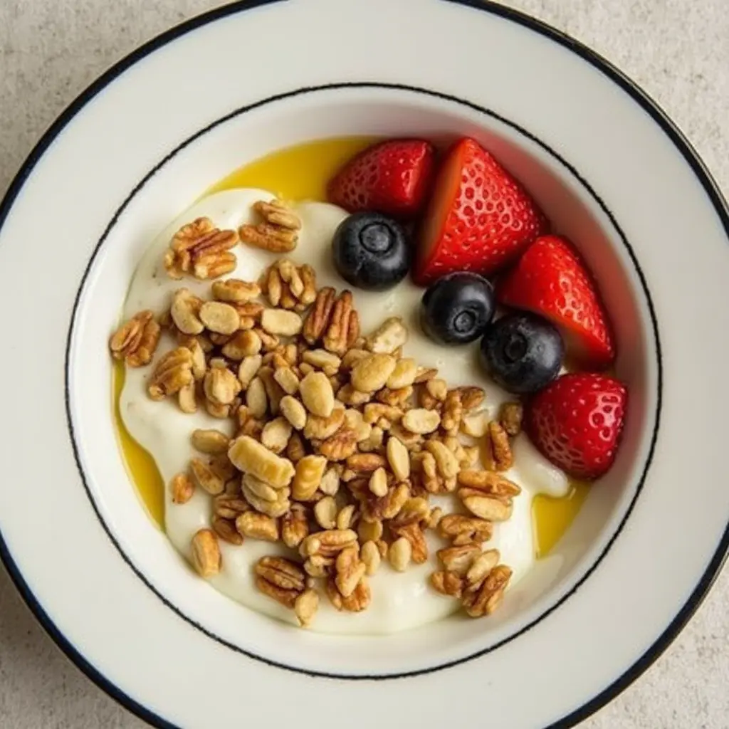 Greek Yogurt with Honey, Nuts, and Fresh Fruit