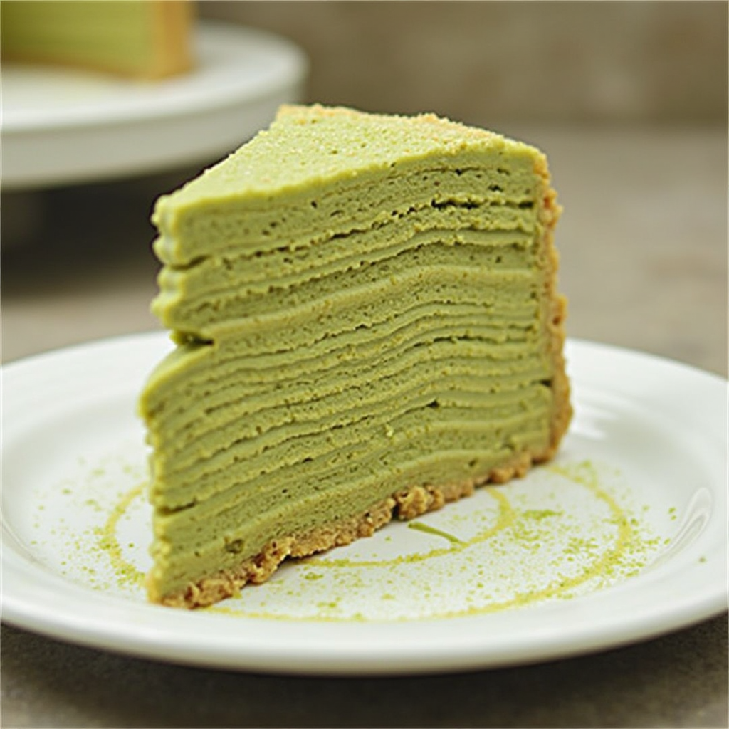 Matcha Mille Crepes Cake