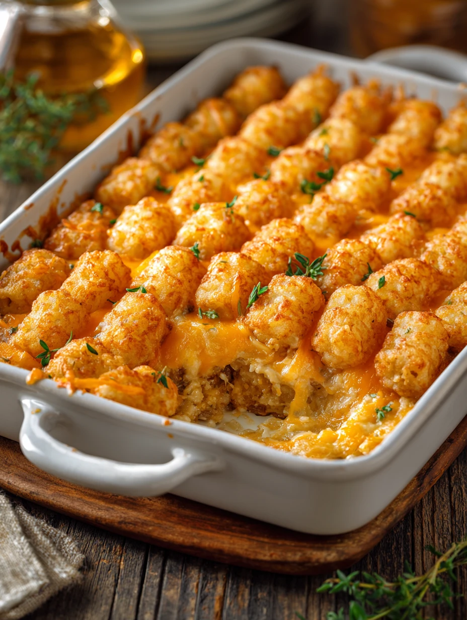 Tater Tot Casserole Tater Tot Recipe Tater Tot Casserole
