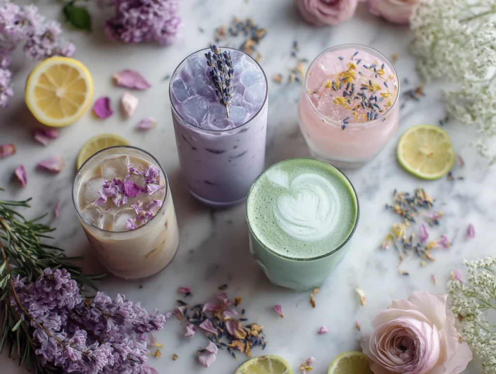 Spring Coffee Drinks Spring Drinks Spring Coffee Drinks Fresh Floral Deliciously